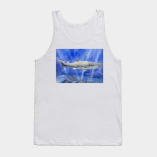 Shark Watercolor Painting Tank Top